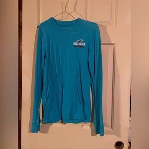 Hollister Teal Shirt with Logo Patch